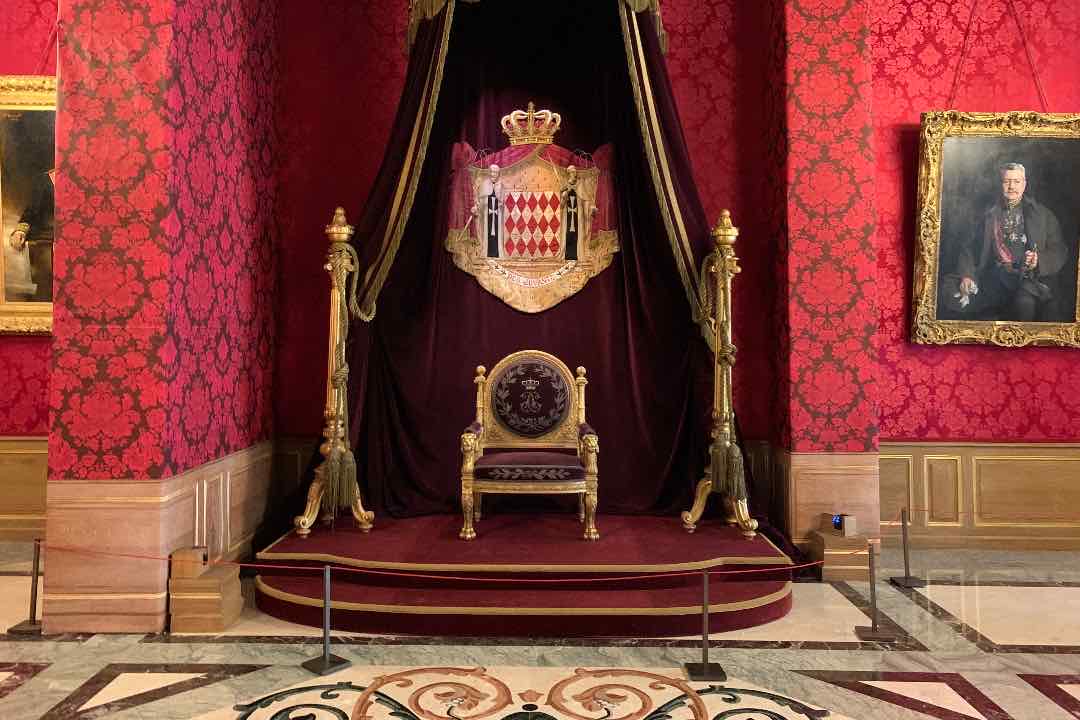 Tronestolen i Fysterpaladset i Monaco