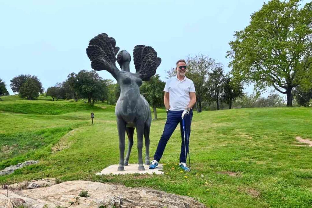 Skulptur på golfbanen i Roquebrune
