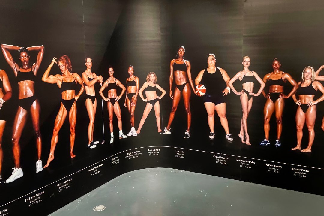 female sports stars in the sports museum in Nice
