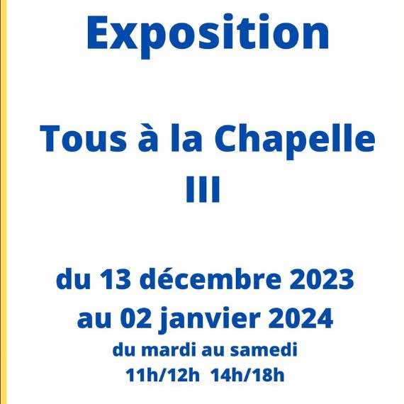tekst om udstillingen Tous á la Chapelle III