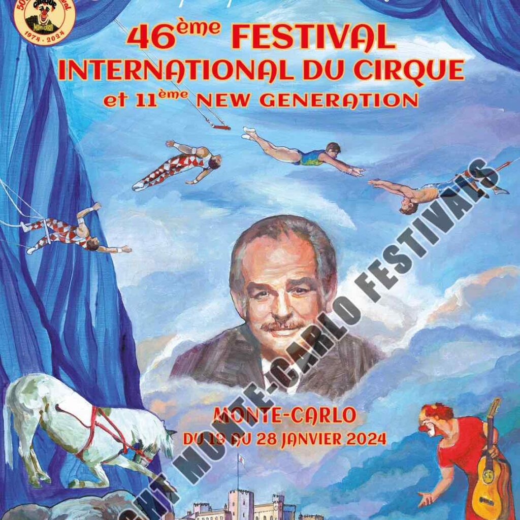 affiche de cirque festival à monte-carlo