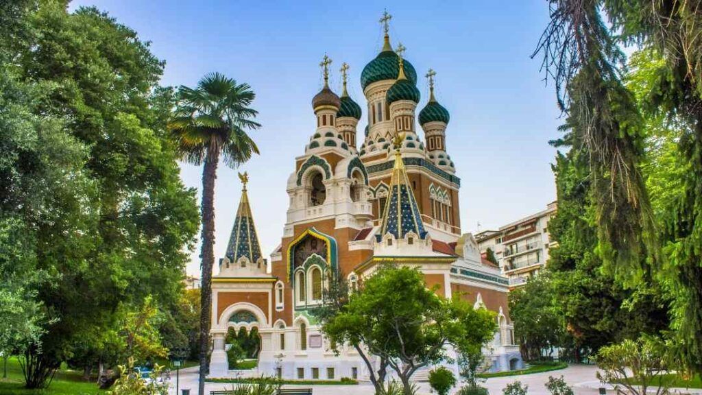 The russian church in Nice from outside