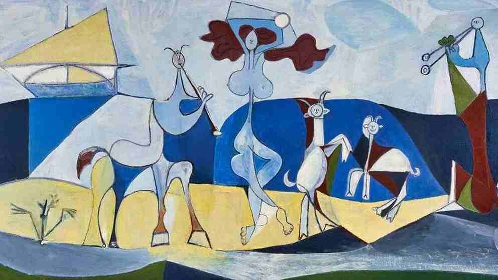 Picasso painting - La Joie de Vivre - from Picasso museum in Antibes