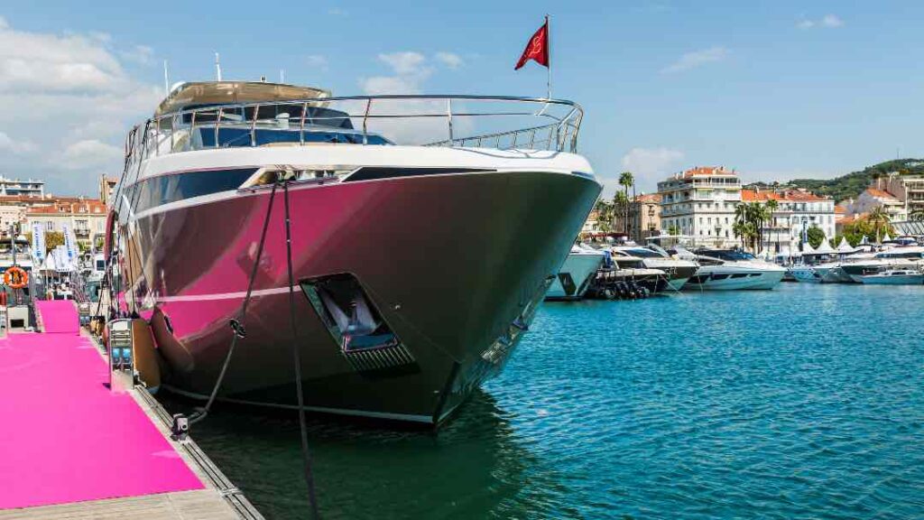 Luxury yacht in Port Canto