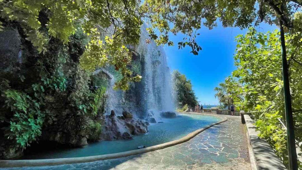 waterfall at Colline du Chateau in Nice